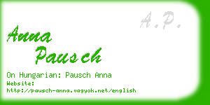 anna pausch business card